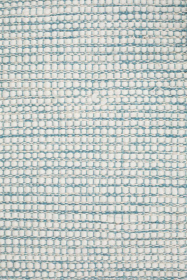Freya Scandi Turquoise & White Flatwoven Wool Rug